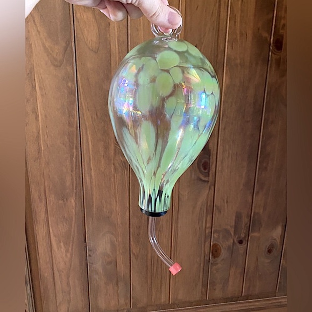 Glass Hummingbird Feeder